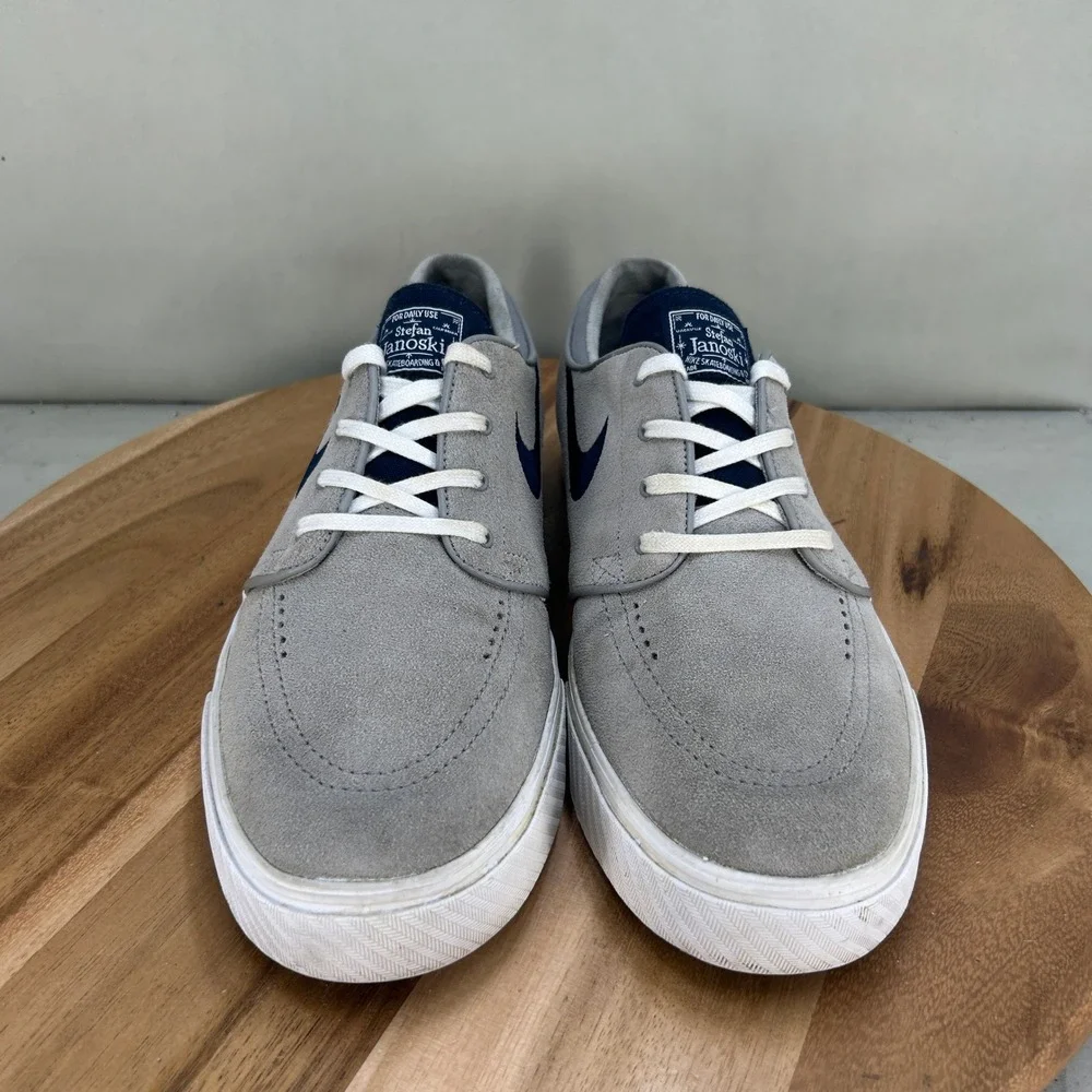 Nike SB Stefan Janoski Wolf Grey Obsidian White Skate Shoes 333824-043 Mens 13
